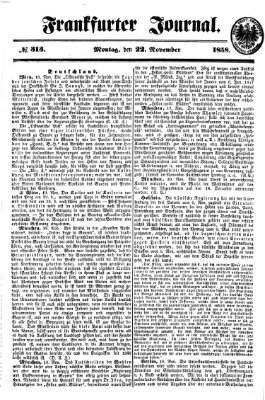 Frankfurter Journal Montag 22. November 1858