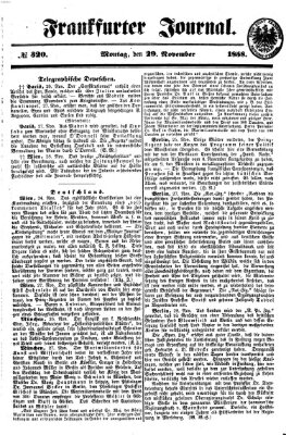 Frankfurter Journal Montag 29. November 1858