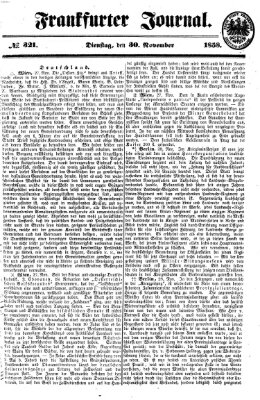 Frankfurter Journal Dienstag 30. November 1858