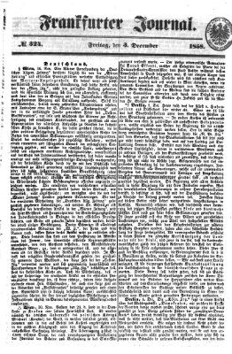 Frankfurter Journal Freitag 3. Dezember 1858