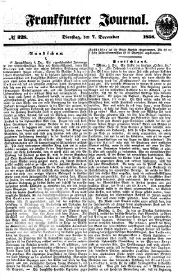 Frankfurter Journal Dienstag 7. Dezember 1858