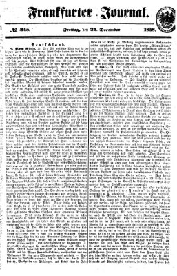 Frankfurter Journal Freitag 24. Dezember 1858