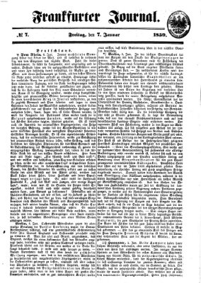 Frankfurter Journal Freitag 7. Januar 1859