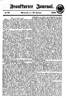 Frankfurter Journal Mittwoch 12. Januar 1859