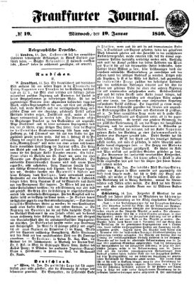 Frankfurter Journal Mittwoch 19. Januar 1859