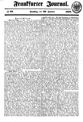 Frankfurter Journal Samstag 22. Januar 1859