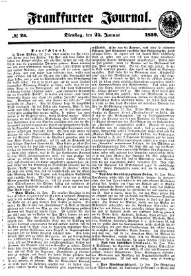 Frankfurter Journal Dienstag 25. Januar 1859