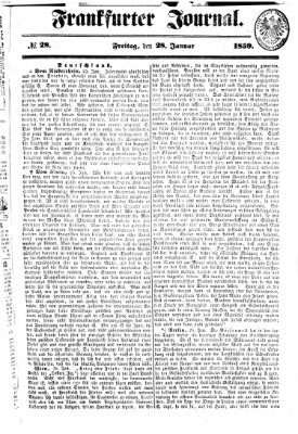 Frankfurter Journal Freitag 28. Januar 1859