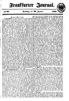 Frankfurter Journal Samstag 29. Januar 1859