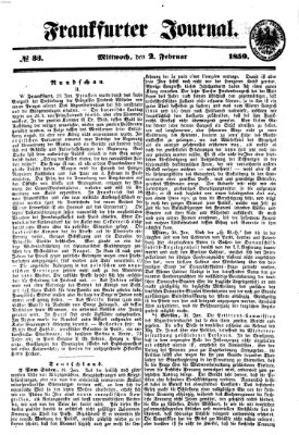 Frankfurter Journal Mittwoch 2. Februar 1859