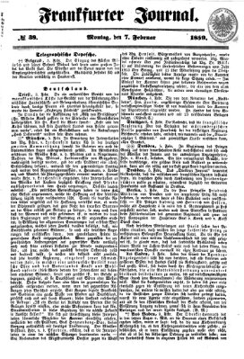 Frankfurter Journal Montag 7. Februar 1859