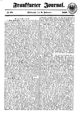 Frankfurter Journal Mittwoch 9. Februar 1859