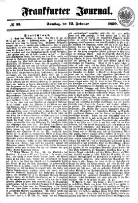 Frankfurter Journal Samstag 12. Februar 1859