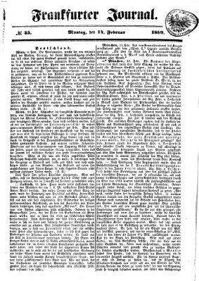 Frankfurter Journal Montag 14. Februar 1859