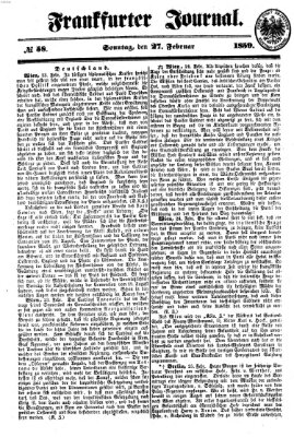 Frankfurter Journal Sonntag 27. Februar 1859