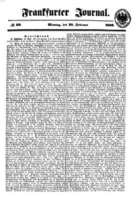 Frankfurter Journal Montag 28. Februar 1859