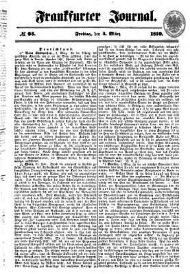 Frankfurter Journal Freitag 4. März 1859