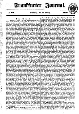 Frankfurter Journal Samstag 5. März 1859