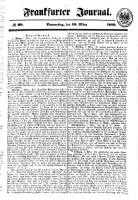 Frankfurter Journal Donnerstag 10. März 1859