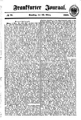 Frankfurter Journal Samstag 12. März 1859