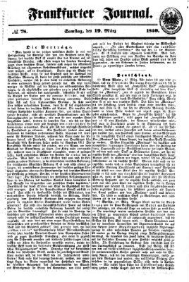 Frankfurter Journal Samstag 19. März 1859