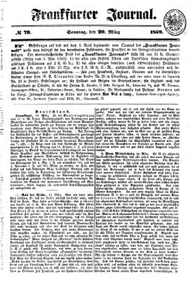 Frankfurter Journal Sonntag 20. März 1859