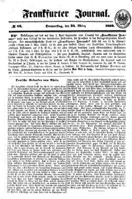 Frankfurter Journal Donnerstag 24. März 1859