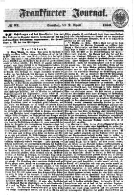 Frankfurter Journal Samstag 2. April 1859