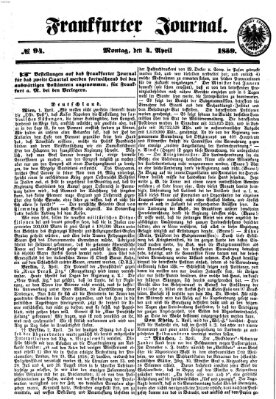 Frankfurter Journal Montag 4. April 1859