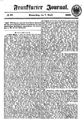 Frankfurter Journal Donnerstag 7. April 1859