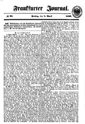 Frankfurter Journal Freitag 8. April 1859