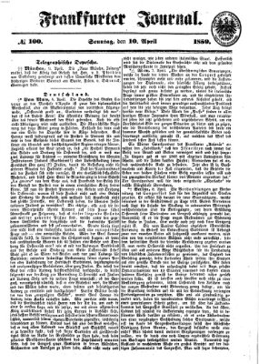 Frankfurter Journal Sonntag 10. April 1859