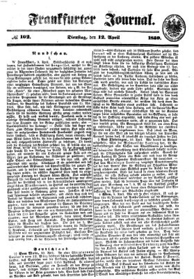 Frankfurter Journal Dienstag 12. April 1859