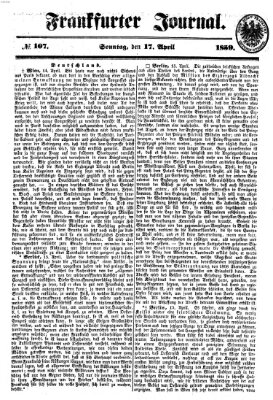 Frankfurter Journal Sonntag 17. April 1859