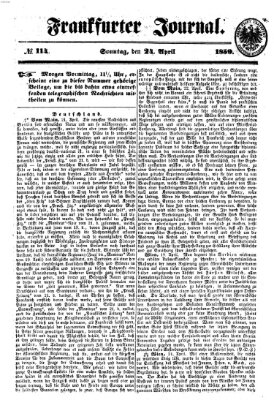 Frankfurter Journal Sonntag 24. April 1859