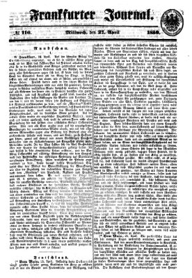 Frankfurter Journal Mittwoch 27. April 1859