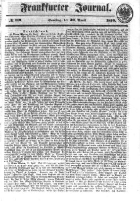 Frankfurter Journal Samstag 30. April 1859