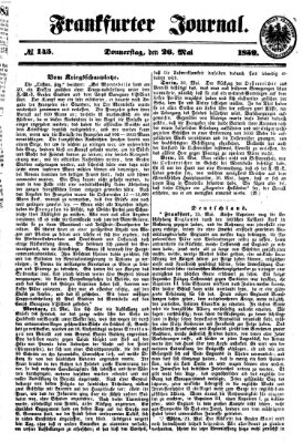 Frankfurter Journal Donnerstag 26. Mai 1859