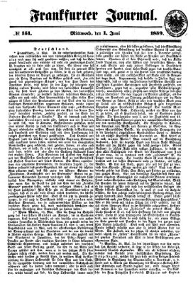 Frankfurter Journal Mittwoch 1. Juni 1859