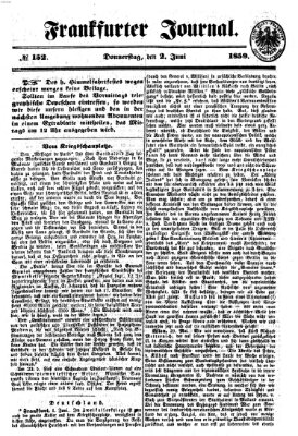 Frankfurter Journal Donnerstag 2. Juni 1859