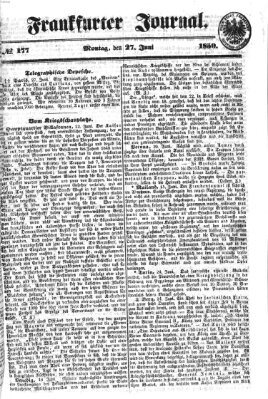 Frankfurter Journal Montag 27. Juni 1859