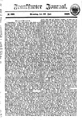 Frankfurter Journal Sonntag 10. Juli 1859