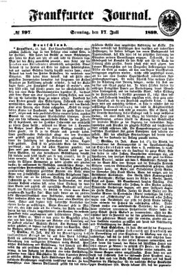 Frankfurter Journal Sonntag 17. Juli 1859