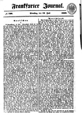 Frankfurter Journal Dienstag 19. Juli 1859