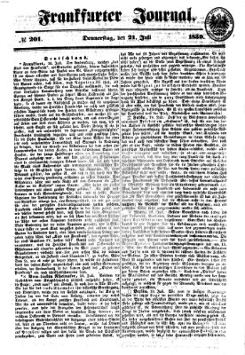 Frankfurter Journal Donnerstag 21. Juli 1859