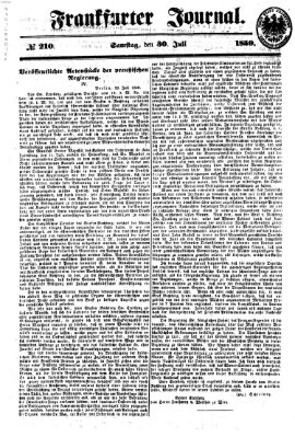 Frankfurter Journal Samstag 30. Juli 1859