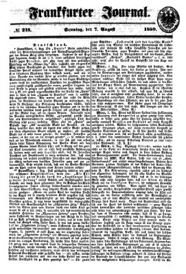 Frankfurter Journal Sonntag 7. August 1859