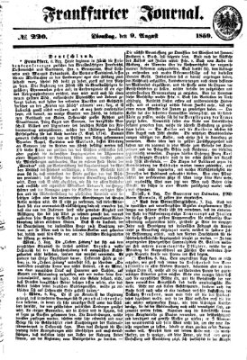 Frankfurter Journal Dienstag 9. August 1859