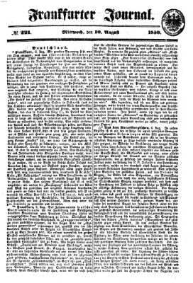 Frankfurter Journal Mittwoch 10. August 1859