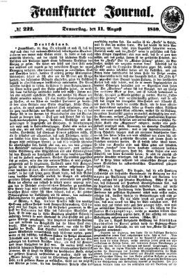 Frankfurter Journal Donnerstag 11. August 1859